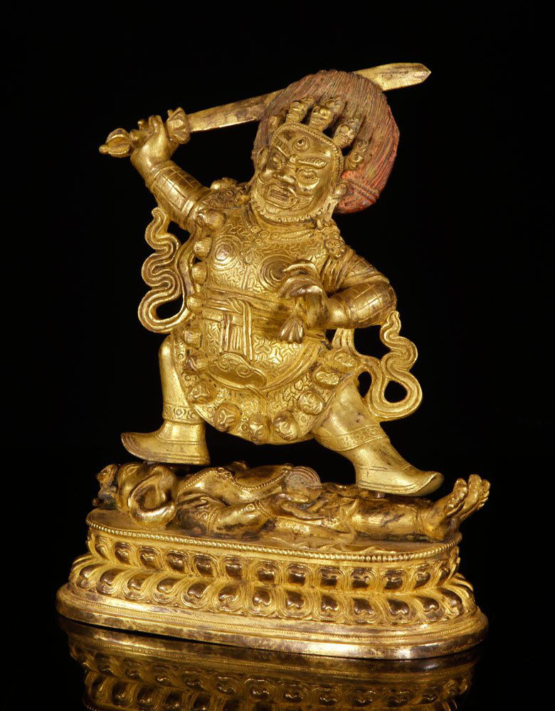 Sina Tibetan Gilt and Bronze Yamantaka Figure (1 of 8)