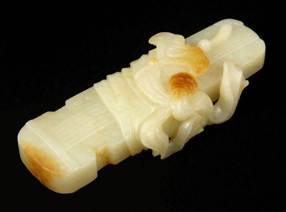 Chinese Qing Dynasty Carved White Jade Paper Weight (1 of 6)