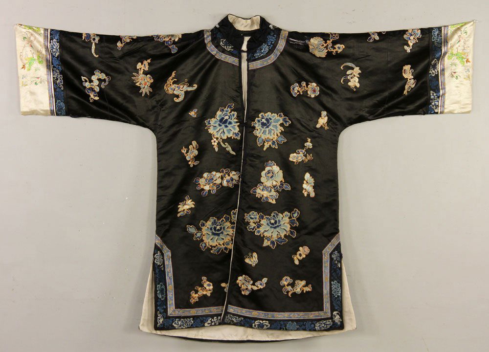 Chinese Women's Black Silk Shirt (1 of 5)