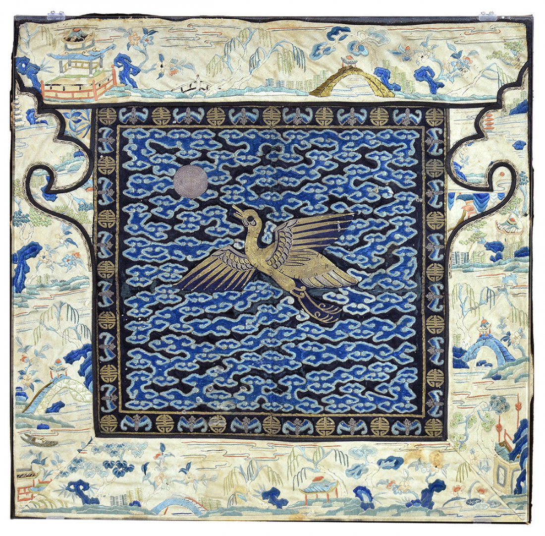 Two Qing Dynasty Silk Badges (1 of 3)