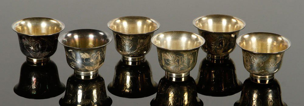 Six Chinese Silver Cups (1 of 4)