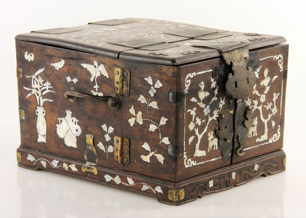 A Set of Chinese Hardwood Jewelry Box (1 of 4)