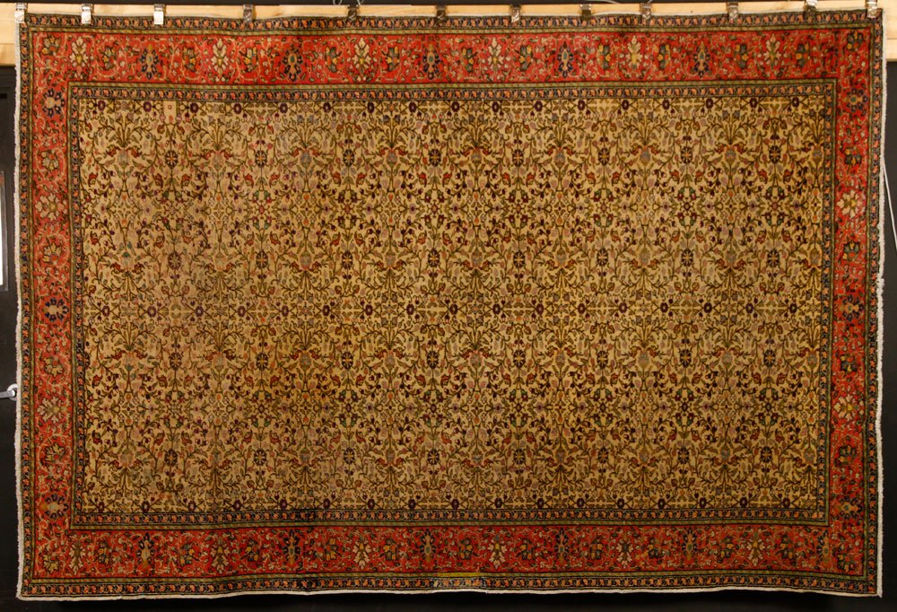 Semi Antique Turkish Sivas Carpet: Semi antique Turkish Sivas carpet, 6' 8" x 9' 8". Provenance: From an Arizona estate.