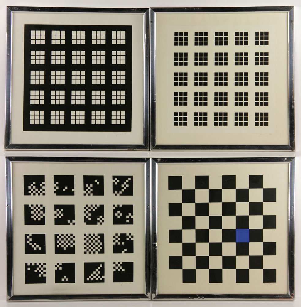 Tyson, 4 Prints: Ian Tyson, lot of four prints, game series, signed in pencil, 16" sq. Provenance: From the estate of Purdon Smith Hall, mother of Emily Hall Tremaine, by descent to their legal heiress.