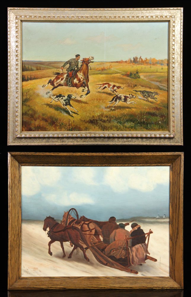 2  Russian Oil Paintings (1 of 10)
