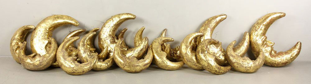 Lot of 19 Papier Mache Moons (1 of 5)