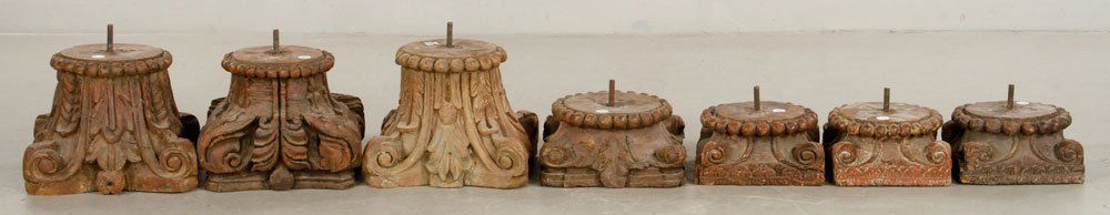 Lot of 7 Assorted Column Bases (1 of 5)