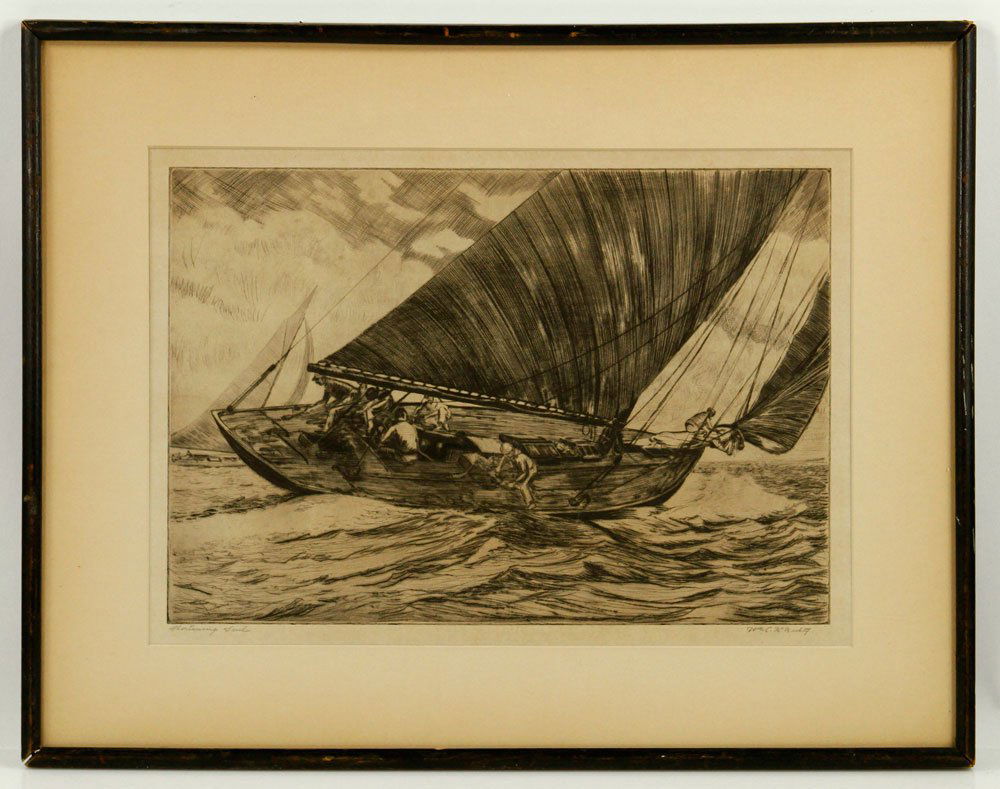 McNulty, "Shortening Sail," Etching (1 of 6)