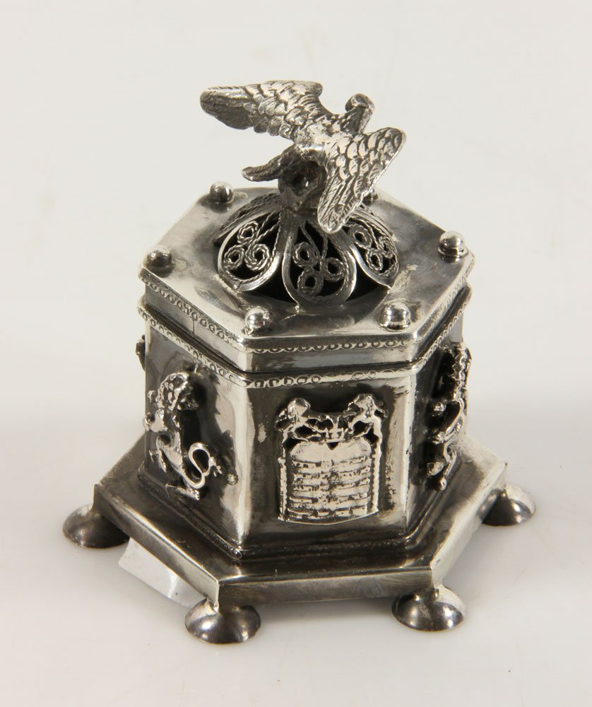 Russian Silver Judaica Trinket Box (1 of 7)
