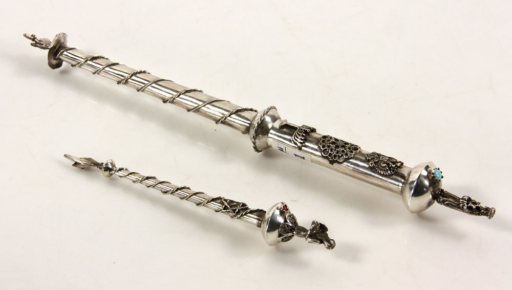 2 Russian Silver Judaica Torah Pointers or Yads (1 of 7)