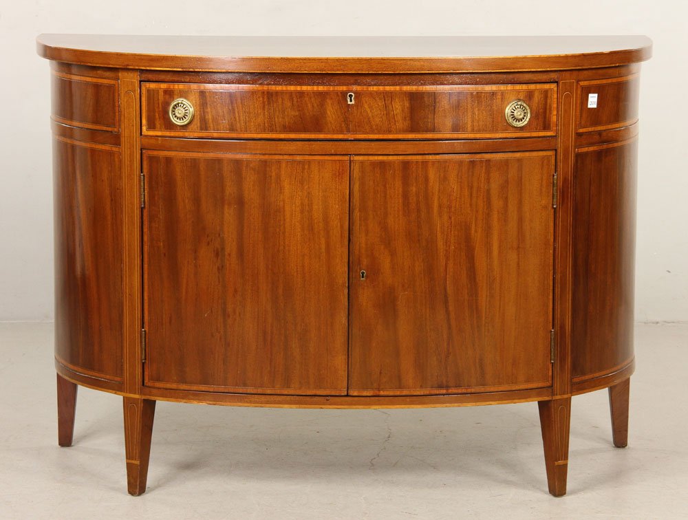 Regency Style Demilune Mahogany Cabinet (1 of 4)