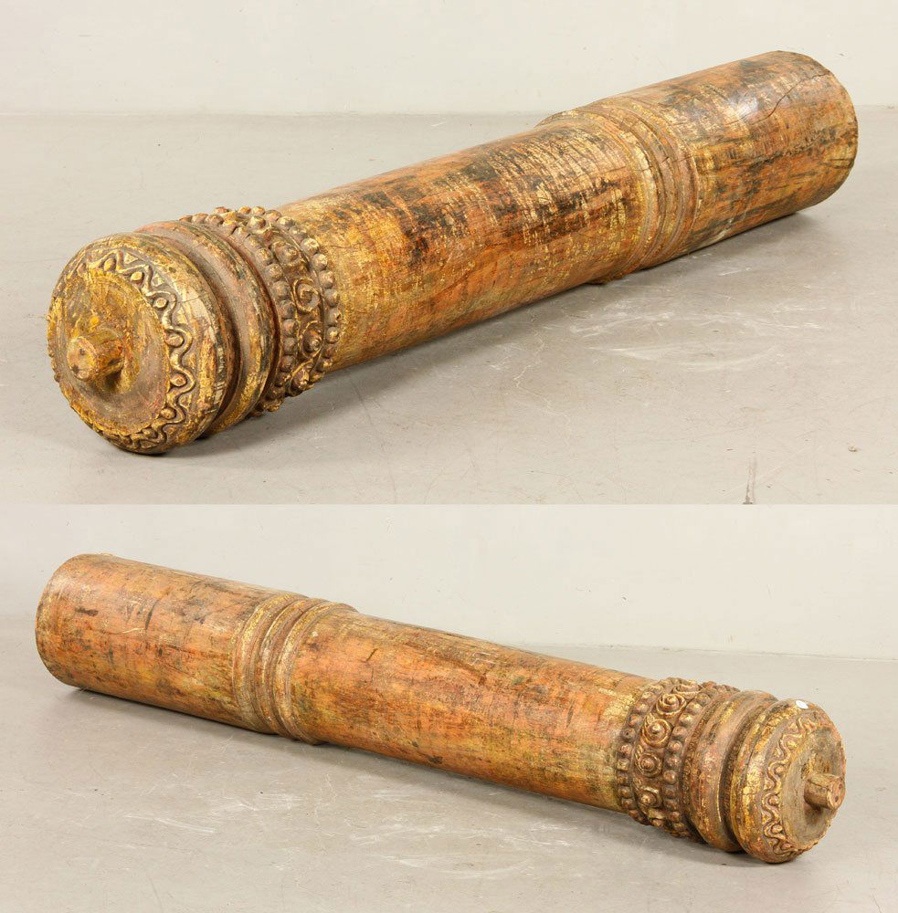 Pr. Carved Wood Columns (1 of 5)