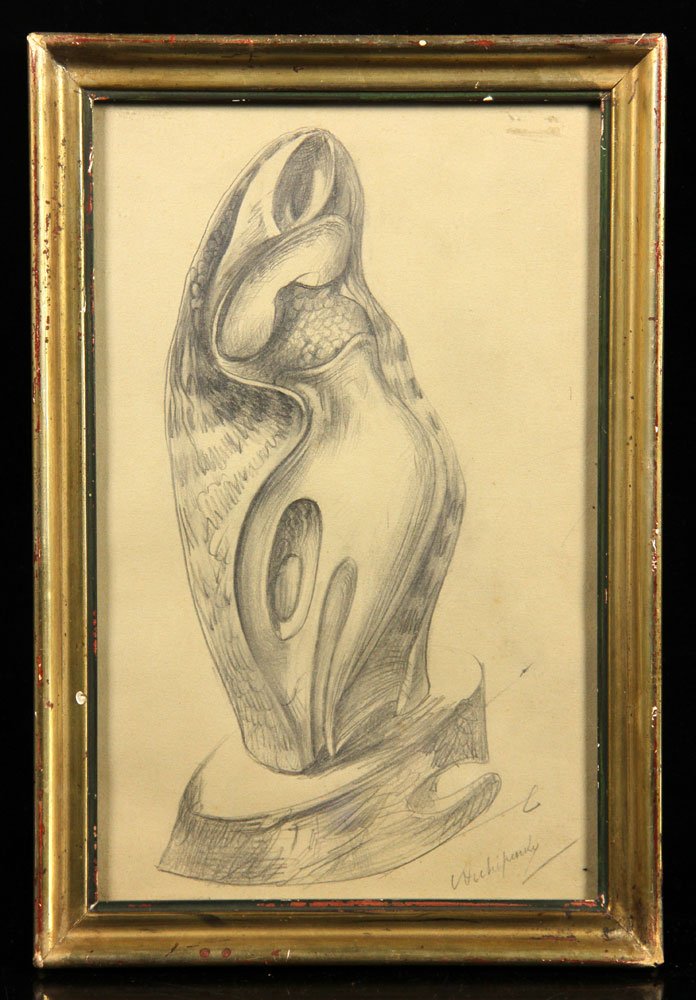 Archipenko, (Ukrainian, 1887-1964), Pencil Drawing (1 of 7)