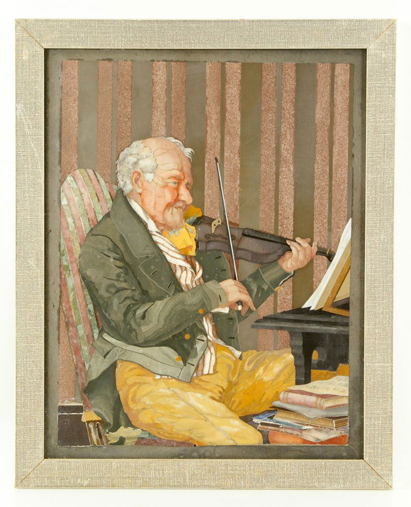 Late 19th C. Italian Micromosaic Marble Plaque (1 of 4)