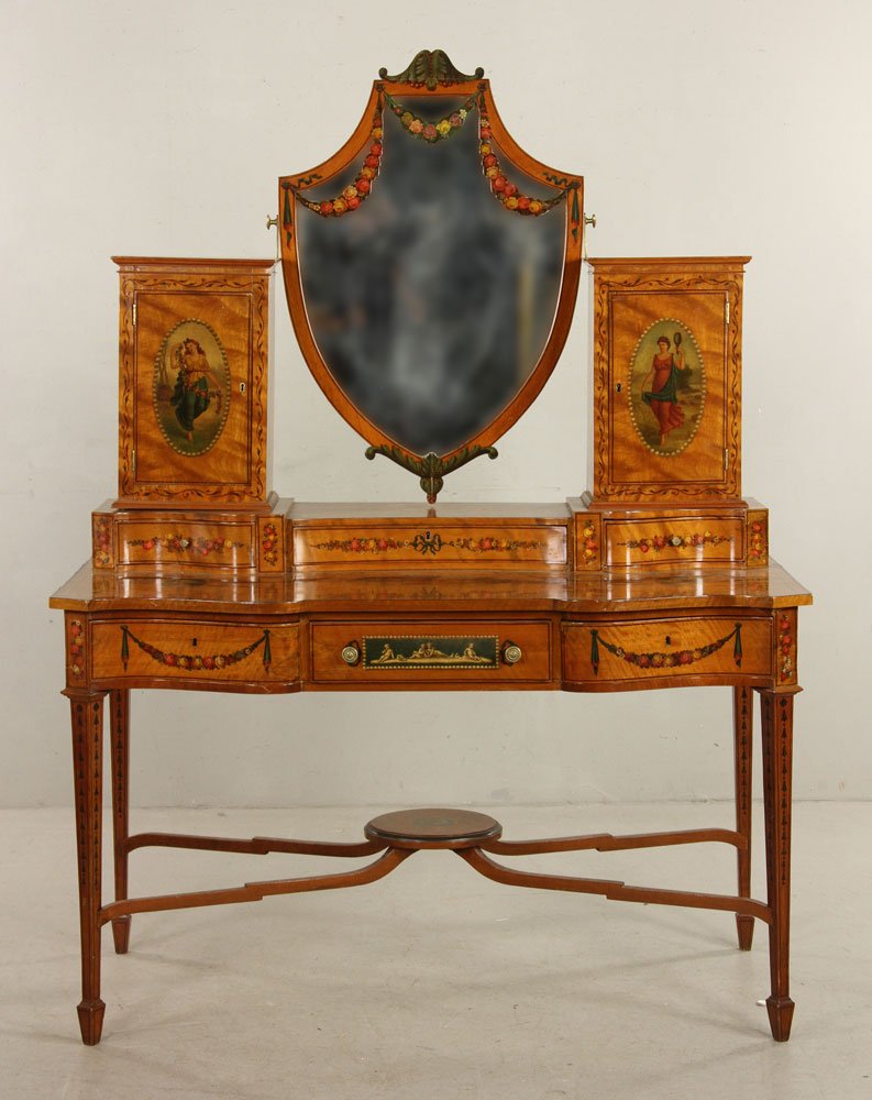 Late 19th C. English Satinwood Dressing Table (1 of 10)