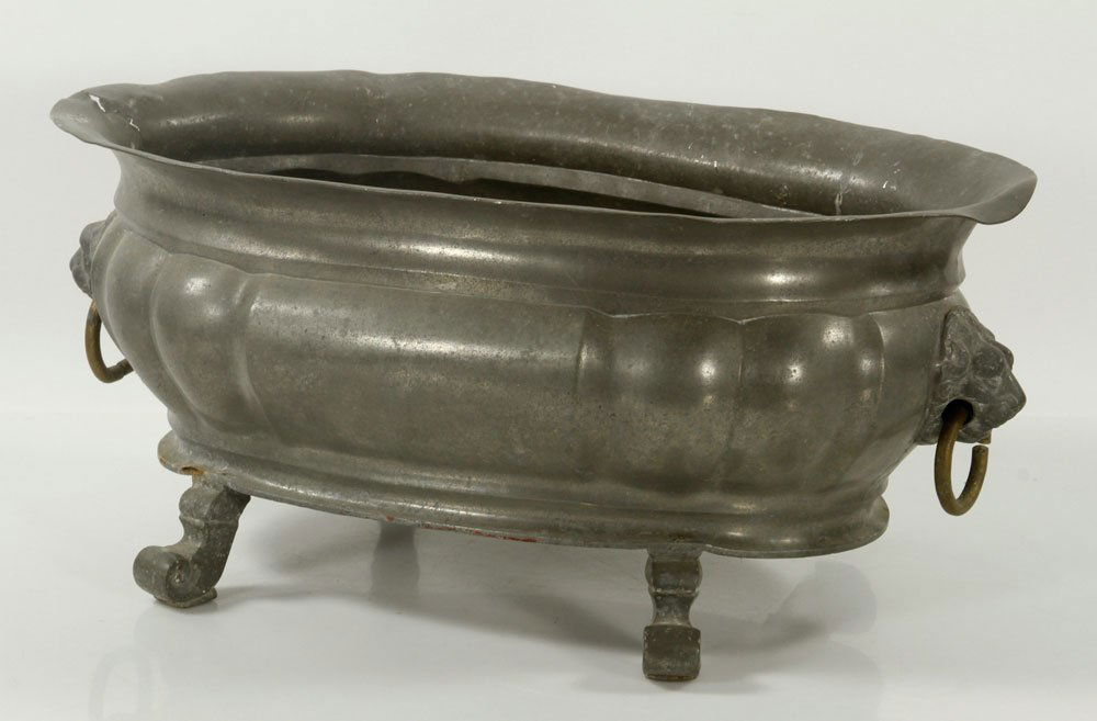 19th C. English Pewter Planter (1 of 4)