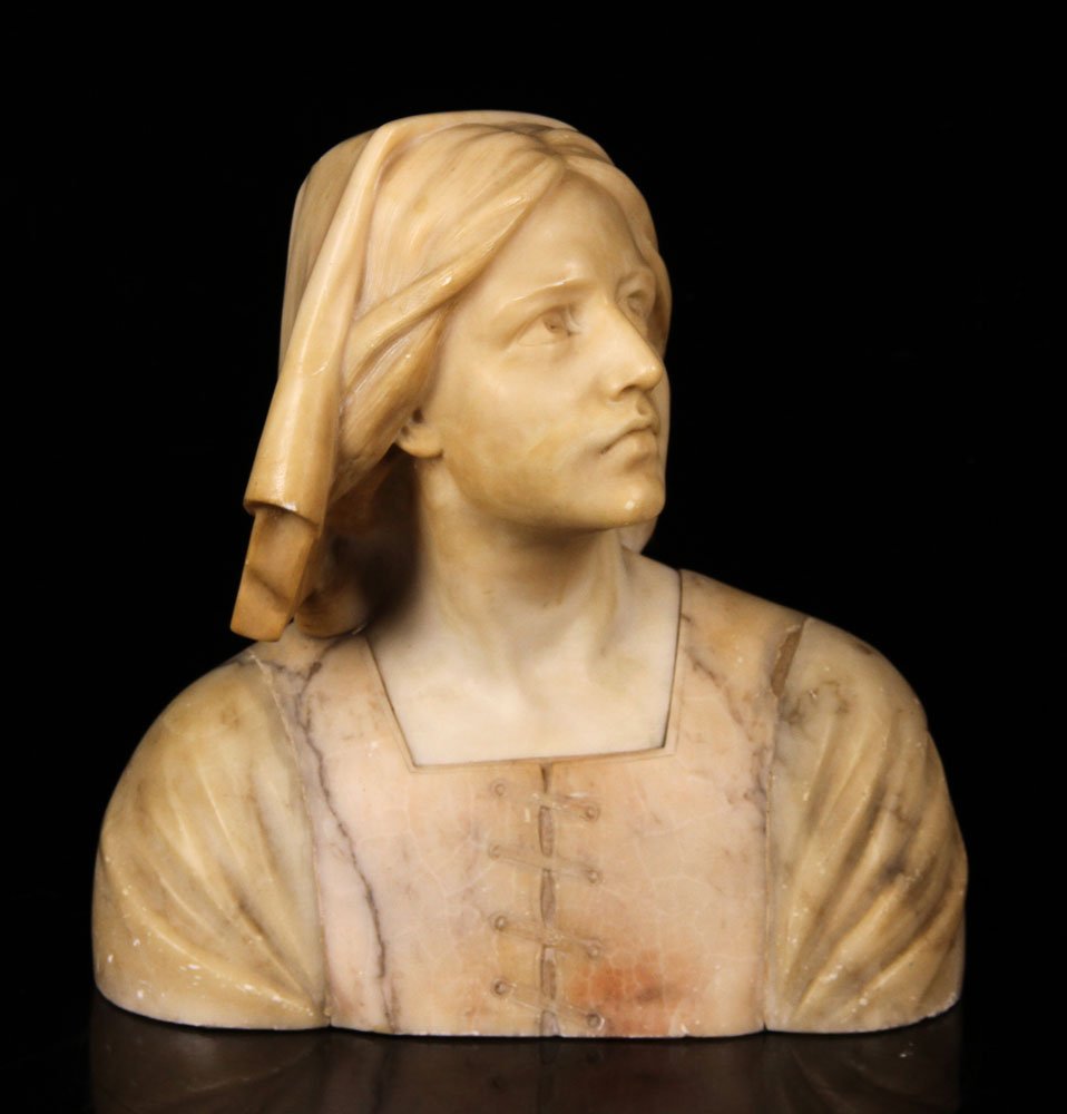 19th C. Italian Marble Bust of Woman (1 of 4)