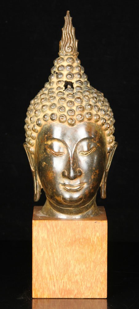 Thai Bronze Buddha Head (1 of 4)