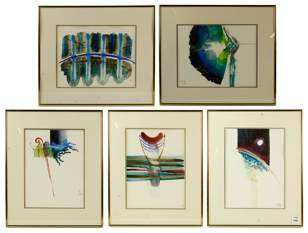 Hubbell, 5 Watercolors (1 of 10)