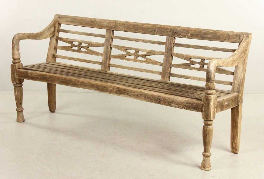 19th C. Balinese Teak Wood Bench (1 of 4)