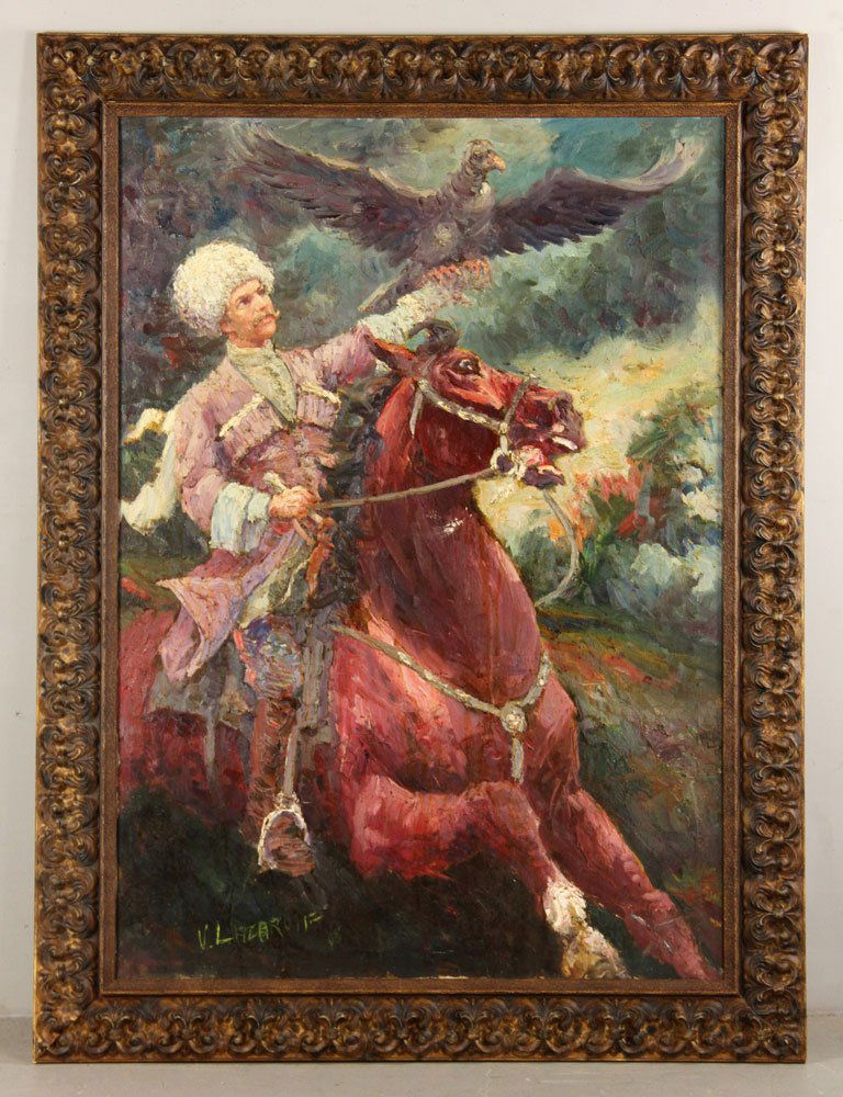 Russian Cossack on Horseback, Oil on Canvas (1 of 7)