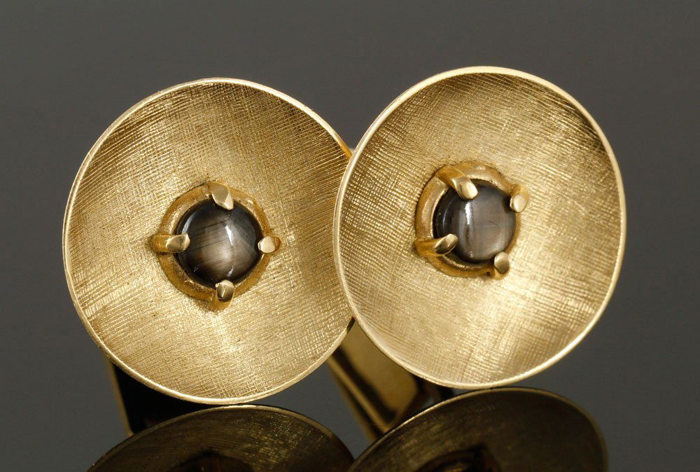 Pr. Men's 14K Yellow Gold Cufflinks (1 of 4)