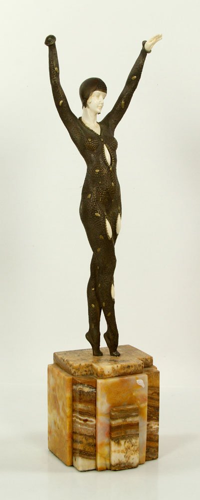 Chiparus, Art Deco Sculpture of a Woman, Bronze (1 of 9)