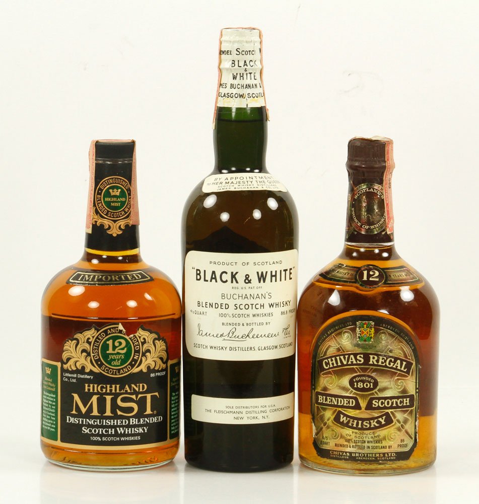 3 Bottles Vintage Scotch Whiskys