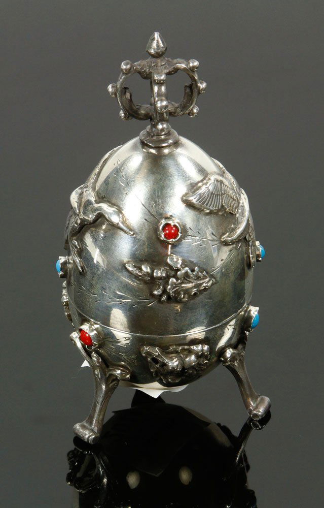 Russian Silver Hunting Egg (1 of 5)