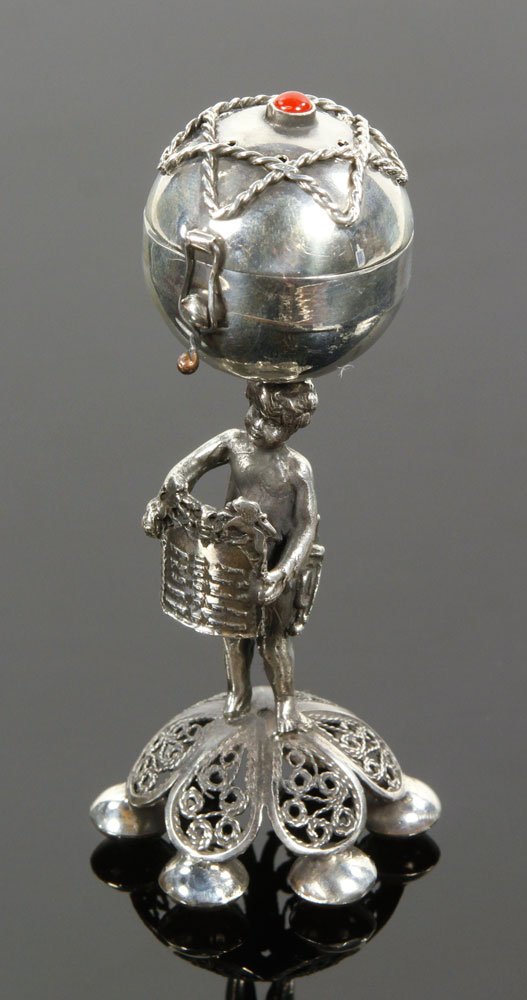 Oversized Russian Judaica Silver Scent Burner (1 of 4)