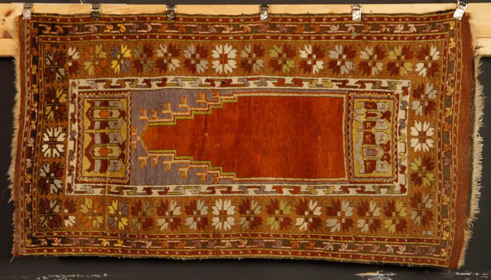Antique Anatolian Prayer Rug: Antique Anatolian prayer rug, 6' 2" x 3' 4". Provenance: From a Massachusetts estate.