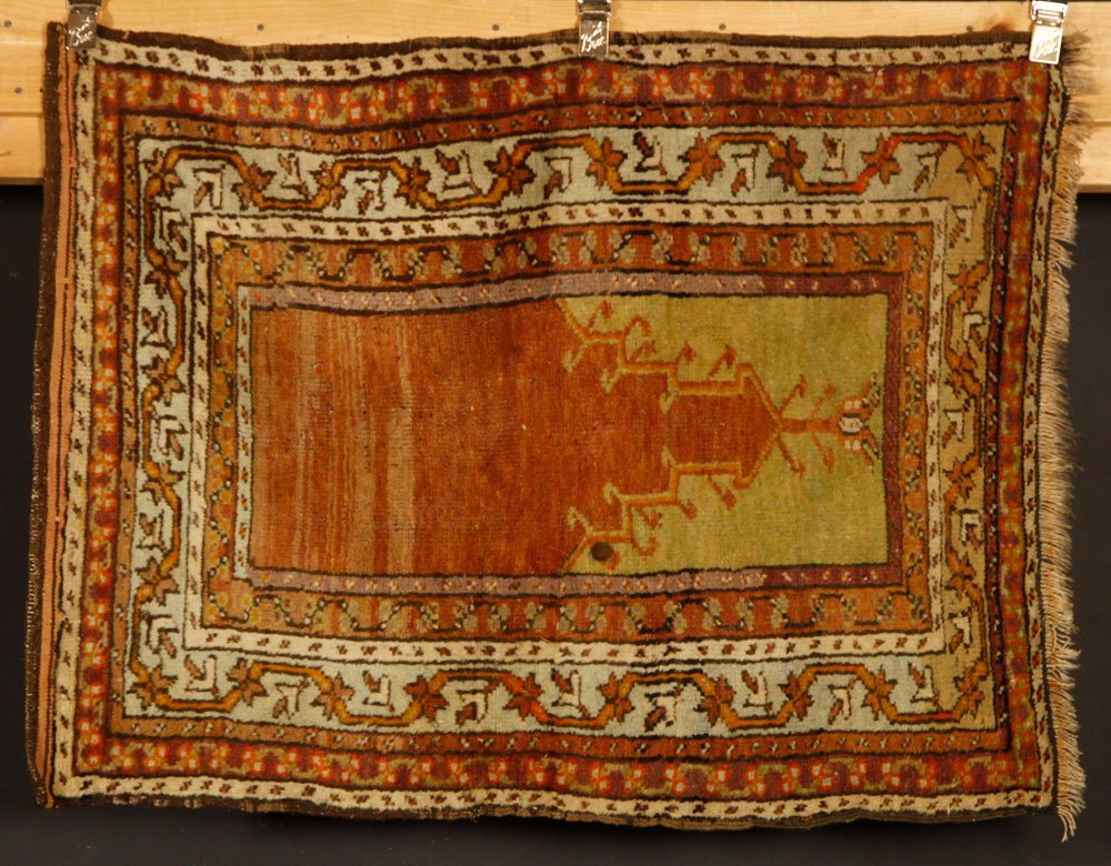 Semi Antique Persian Prayer Rug: Semi antique Persian prayer rug, 44" x 34". Provenance: From a Massachusetts estate.