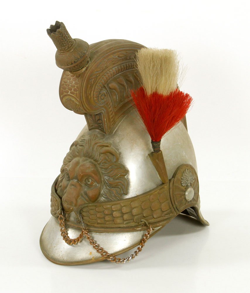 Replica Artillery Officer's Helmet: Replica artillery officer's helmet. Provenance: From the estate of film, television and stage performer Raymond Kyle-Koscuik. Originally from New York, Kyle settled in West Hollywood, California durin