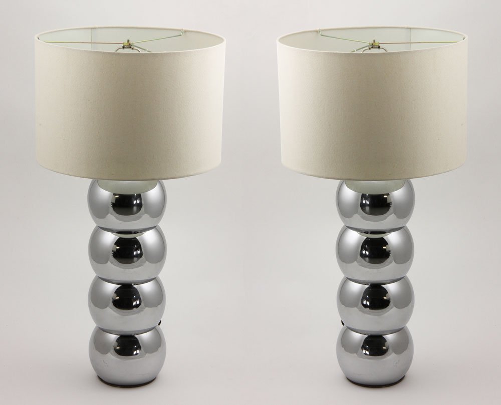 Pr. George Kovacs Lamps: Pair of George Kovacs lamps, 31" h x 6 1/2" w. Provenance: From a Massachusetts collection.