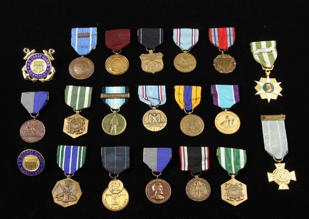 Lot of Military Medals: Lot of military medals. Provenance: From the estate of film, television and stage performer Raymond Kyle-Koscuik. Originally from New York, Kyle settled in West Hollywood, California during the early