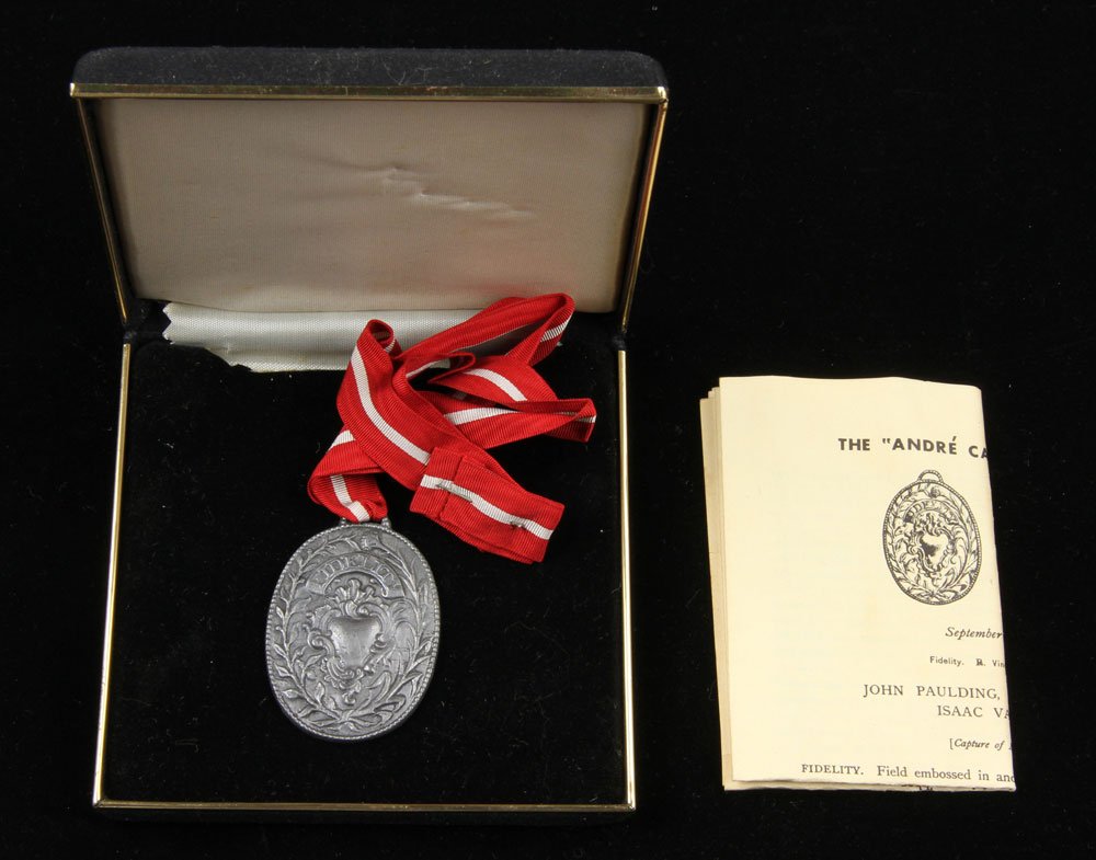 The "Andre Capture" Medal: The "Andre Capture" medal, inscribed "Amor Lionia Patriae," 2 1/4" l, in box. Provenance: From the estate of film, television and stage performer Raymond Kyle-Koscuik. Originally from New York, Kyle s