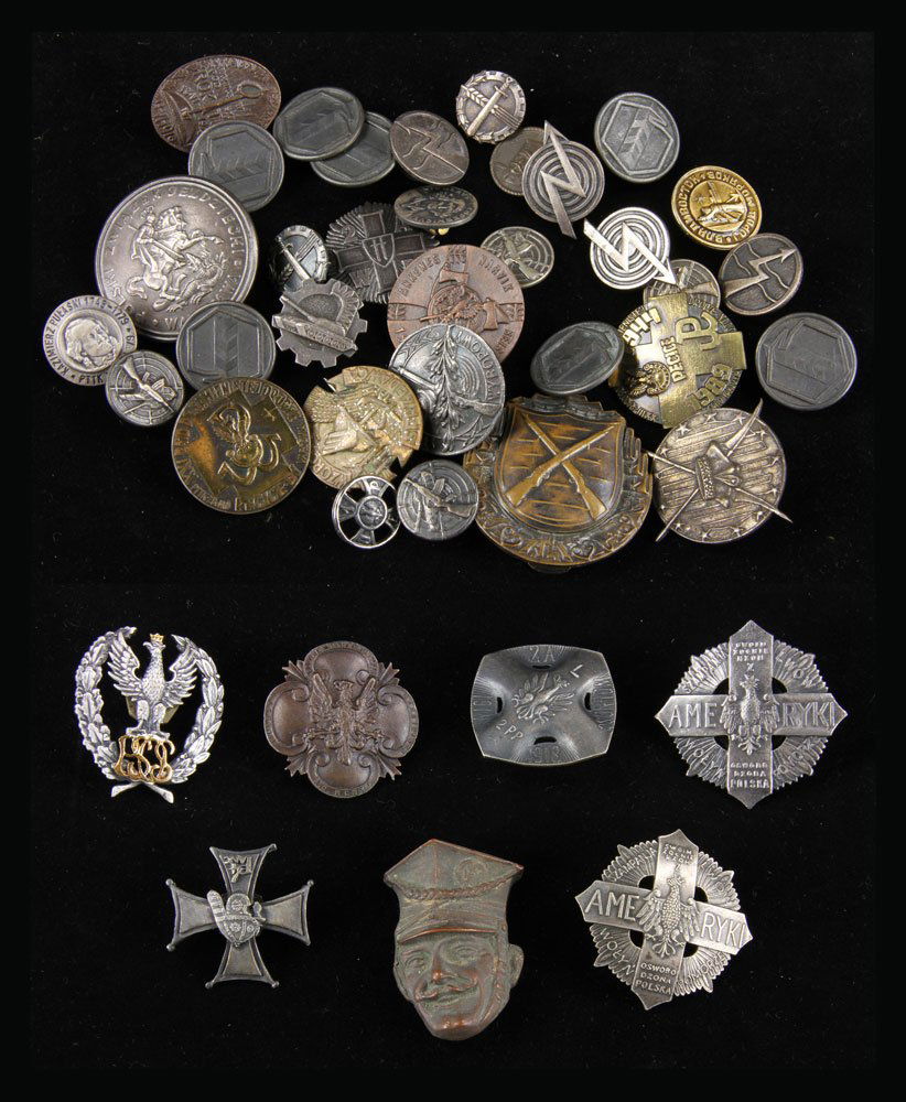 Lot of Military Insignia: Lot of assorted military insignia. Provenance: From the estate of film, television and stage performer Raymond Kyle-Koscuik. Originally from New York, Kyle settled in West Hollywood, California during