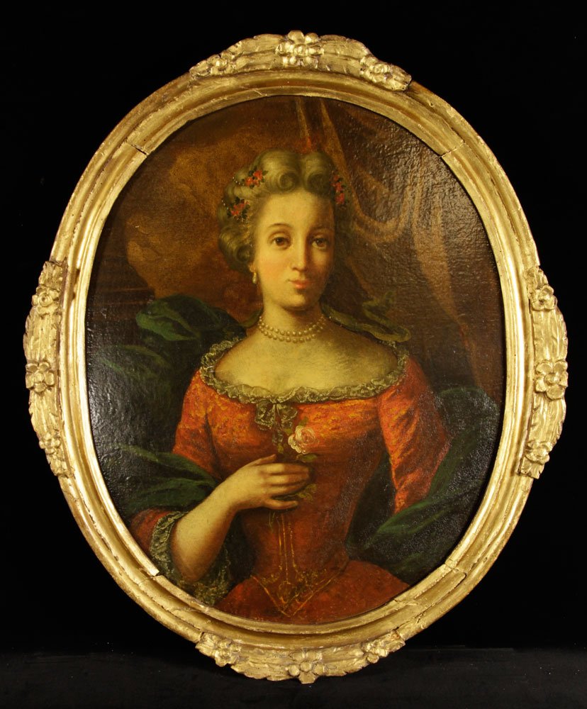 English School, Portrait of Young Woman, Oil on Board: English School, portrait of a young woman, oil on board, 19th century; 26" h x 24" w (view), 34 1/2" h x 29" w (frame). Provenance: From the collection of William Kester of Los Angeles and Palos Verde