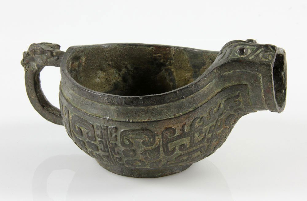 Late 19th- Early 20th C. Chinese Bronze Yi (1 of 7)