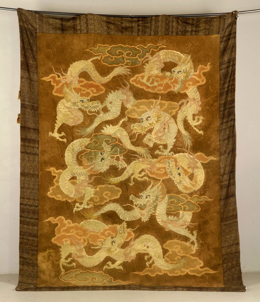 19th C. Japanese Meiji Period Woven Textiles Tapestry (1 of 8)