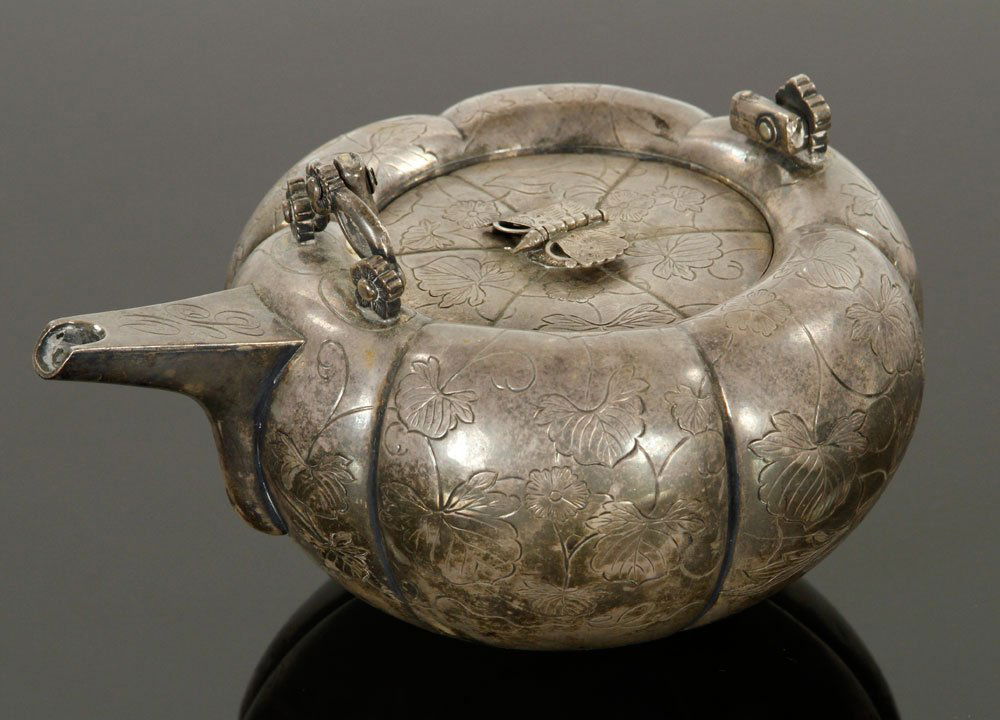 Chinese Export Silver Teapot (1 of 4)