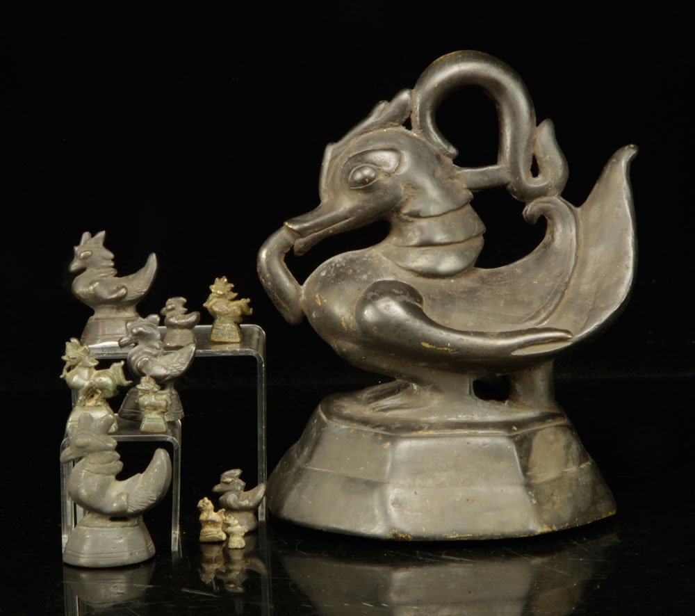 19th C. Southeast Asian Opium Bronze Weights (1 of 3)