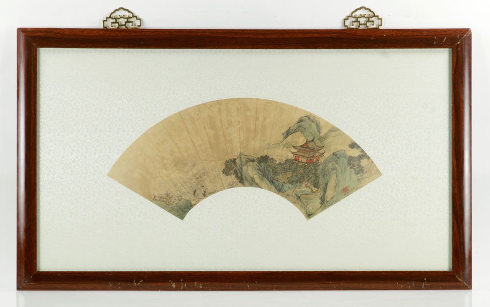 Chinese Watercolor Fan Shaped Painting (1 of 7)