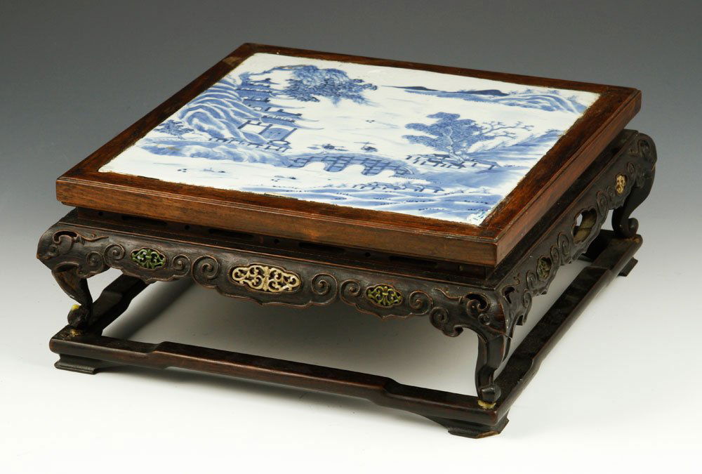 19th C. Chinese Hardwood Stand (1 of 3)