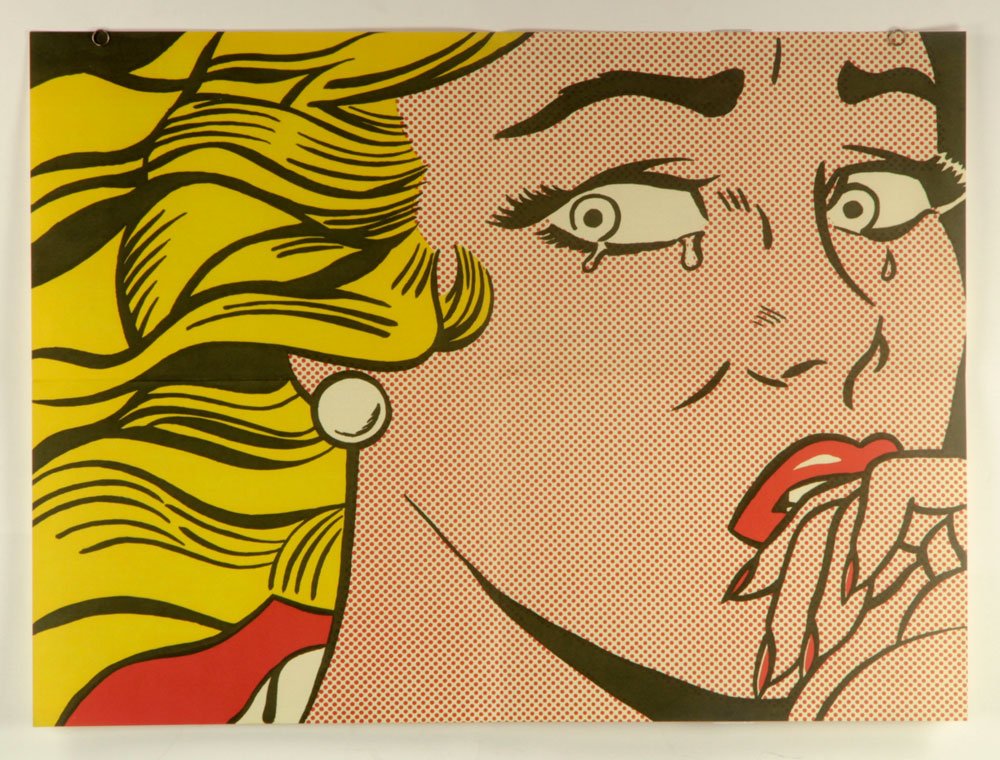 Lichtenstein "Crying Girl" Advertisement Lithograph (1 of 6)