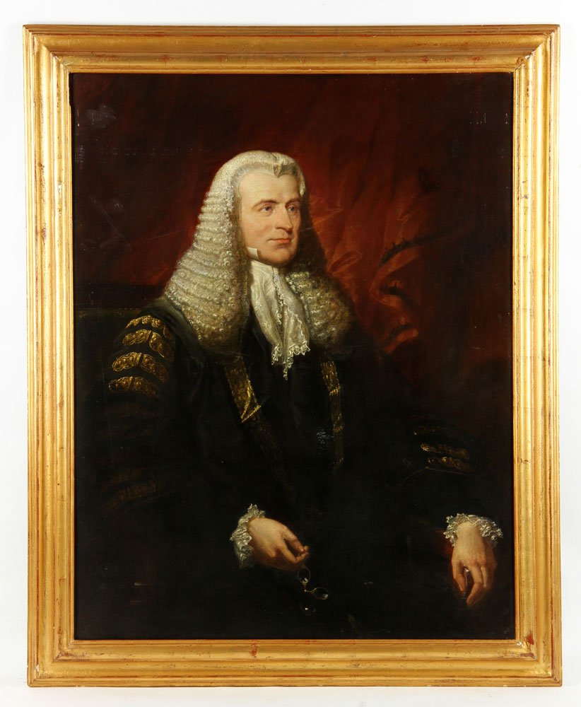 18th C. English School, Portrait of Nobleman, Oil on (1 of 10)
