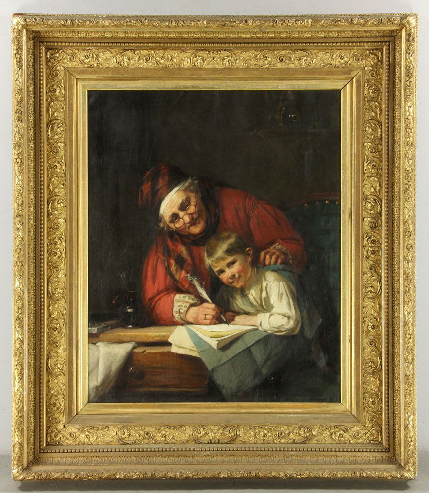 Muller, "The Teacher," Oil on Canvas (1 of 10)