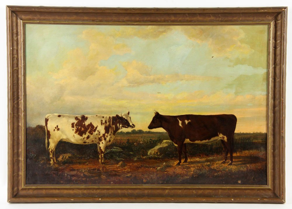 Portrait of Two Cows, Oil on Canvas (1 of 6)