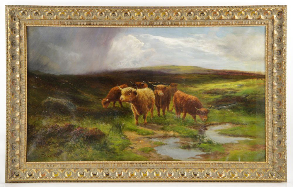 Sherrin the Elder, Cattle in the Highlands, Oil on (1 of 9)
