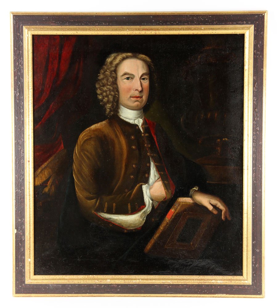 18th C. Colonial Portrait of Statesman, Oil on Canvas (1 of 7)